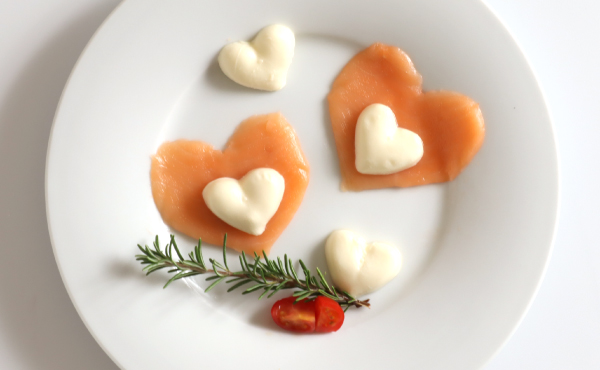 ハート形スモークサーモン（アトラン）