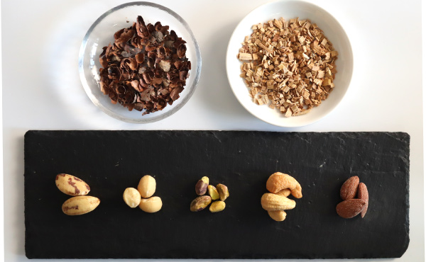 5種類のナッツ。