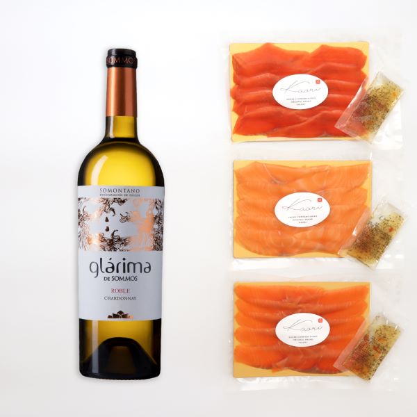 グラリマ・ロブレ・ブランコとスモークサーモン