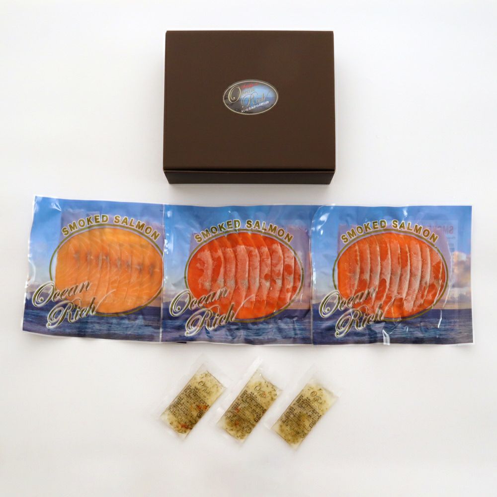 スモークサーモン3種（ギフト）｜Ocean Rich｜Kaori-熏